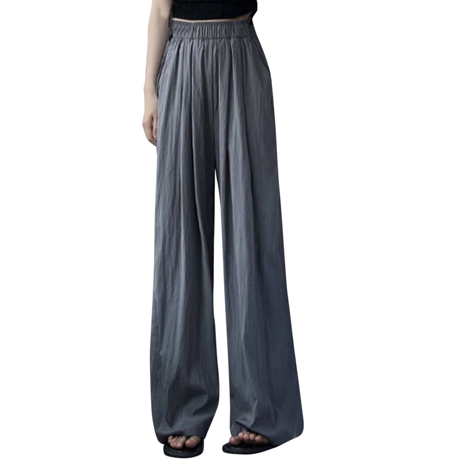 Loose Mop Wide-leg Workwear Pants