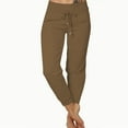 thumbnail image 1 of Clearance & Promo, Women's Sweatpants, Loose Soft Drawstring Yoga Pants with Pockets, Comfortable Workout Causal Trousers for Travel, Lounge, or Relaxed Daily Fashion | Sopatenor, Khaki S, 1 of 9