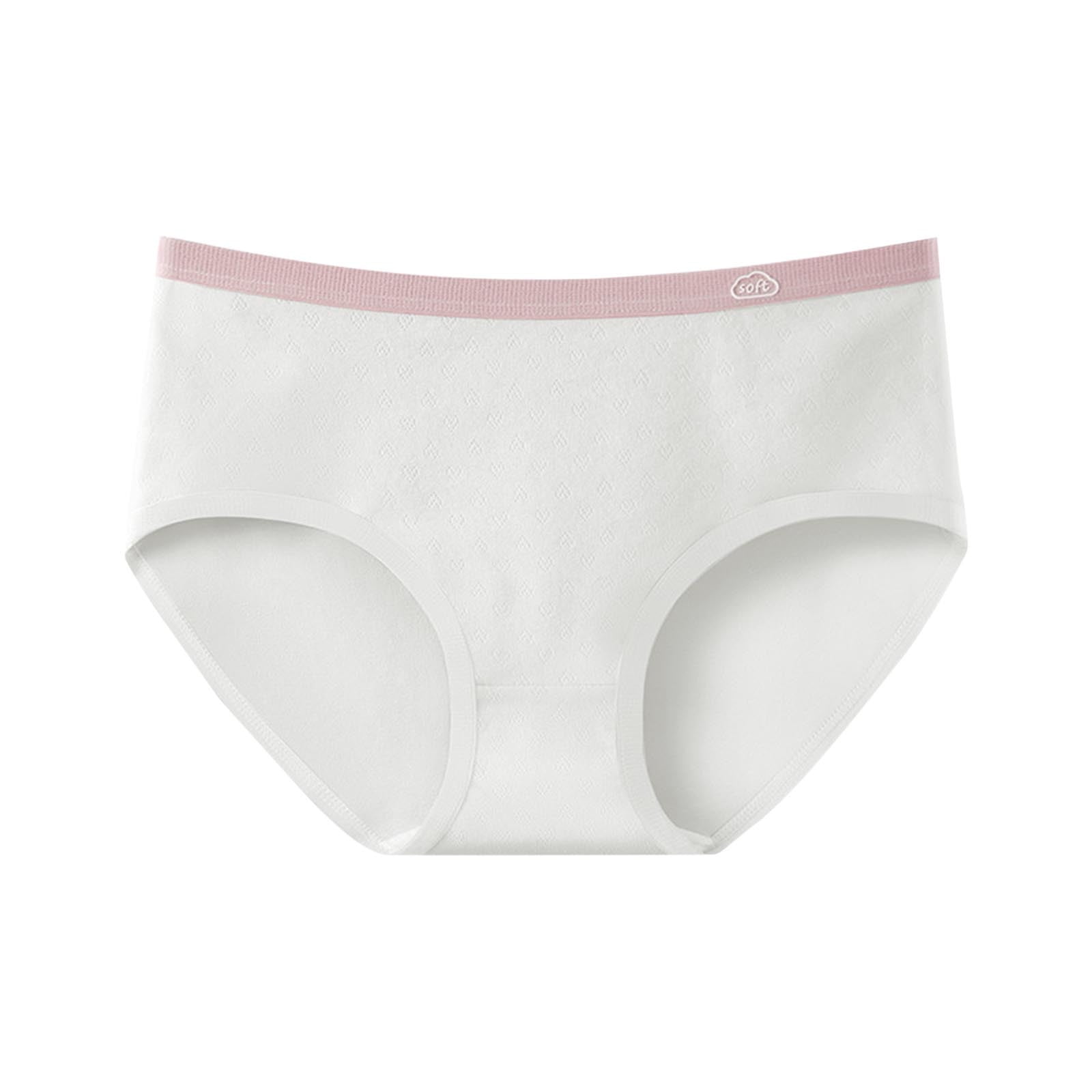 Women Casual Solid Silk Seamless Mid Waist Underwear