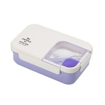 Clearance Promotion KULOKHUI Lunch Box Bento Lunch Box Reusable 3 Compartment Food Container For School Work Travel Student Lunch Box Bento BoxAOne Size