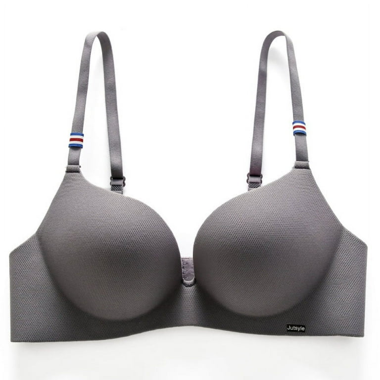 Clearance Promotion Women Push Up Bra For Small Breast Women Double Push Up Bras  Size Push Up Bra Sexy Push Up Bra Silicone Underwear Gather Gray 75 