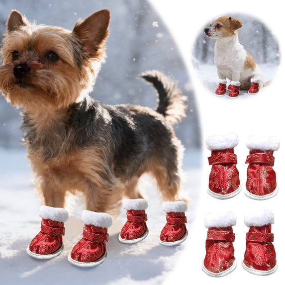 Clearance Protector Boots Winter Warm Boots with Hook Loop Closure for Walking Outdoor