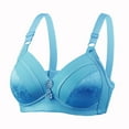 thumbnail image 1 of Pull On Bras for Women Convertible Bra Feature V-Neck Sport Bra Style W-338 Blue 36, 1 of 3