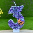 thumbnail image 1 of Clearance! Pumpkin Purple Number Candle, 2" Cute Purple Candle for Halloween & Birthday, Birthday Candles, Halloween Cake Toppers for Birthday Decoration Halloween Themed Party, 1 of 7