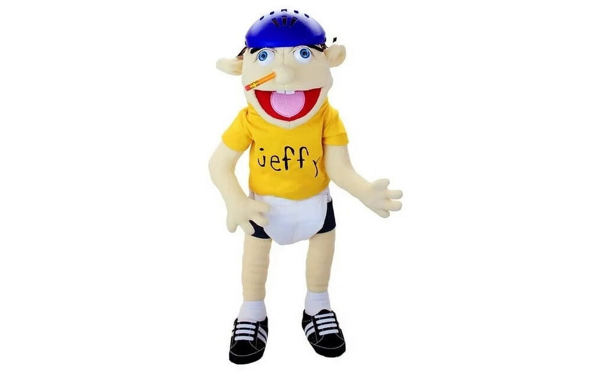 Clearance Puppet Large Jeffy Boy Hand Puppet Children Soft Doll Funny