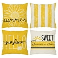 Clearance! Qeieuw 4Pc Sweet Summer Sunshine Refreshing Lemon Yellow Throw Pillow Cover,Pillow