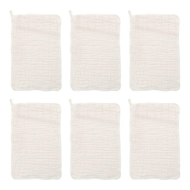 Clearance! Qeieuw 6 Pack Muslin Burp Cloths Baby Burp Clothes Burp Rags