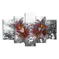 thumbnail image 1 of Clearance! Qianduo Home Decor Modern Flower Theme Wall Art Abstract Orchid Canvas Wall Decor Flower Abstract Painting Life Canvas Wall Art for Home Decor A, 5 Canvas Hangings (Unframed), 1 of 6