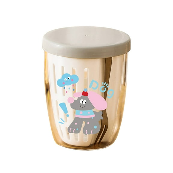 Qnjujn 2-Layer Leakproof Fruit Container with Fork-Spoon, Draining Colander for Fresh Salad, Yogurt, Snacks, Picnic, Office Lunch, BPA-Free, Stackable Design