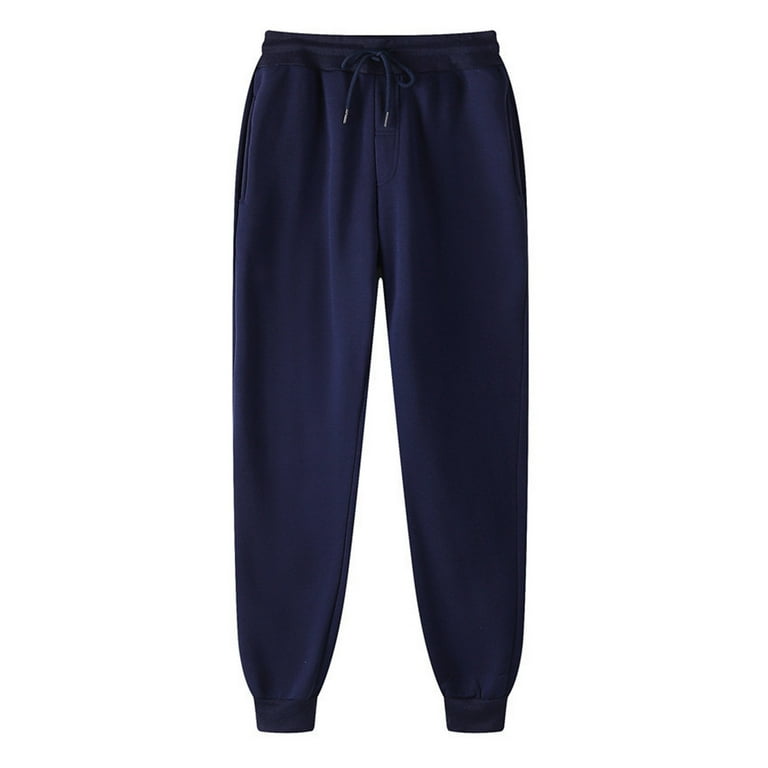 Buy Men Polyester Slim-Fit Gym Track Pants - Navy Online