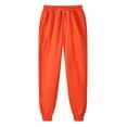 thumbnail image 1 of Clearance RQYYD Men's Drawstring Sweatpants Joggers Solid Color Casual Gym Workout Track Pants Slim Fit Tapered Sweatpants Stretch Athletic Pants(Orange,S), 1 of 3