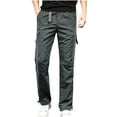 thumbnail image 1 of RYRJJ Cargo Pants for Men Ripstop Water Resistant Hiking Work Pants Lightweight Outdoor Jogger Trousers with Multi Pockets(Gray,3XL), 1 of 6