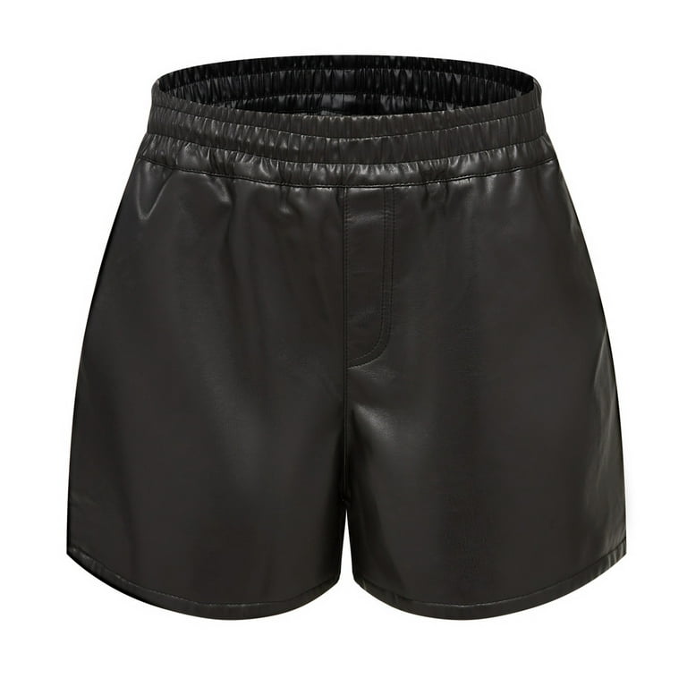https://i5.walmartimages.com/seo/Clearance-RYRJJ-Faux-Leather-Shorts-for-Women-Summer-Casual-Elastic-High-Waisted-Wide-Leg-Short-Pant-with-Pockets-Black-S_561f03ce-3c91-480e-8f9b-d425a4b4069b.d3945508ee4295bc43578332eb928c1a.jpeg?odnHeight=768&odnWidth=768&odnBg=FFFFFF
