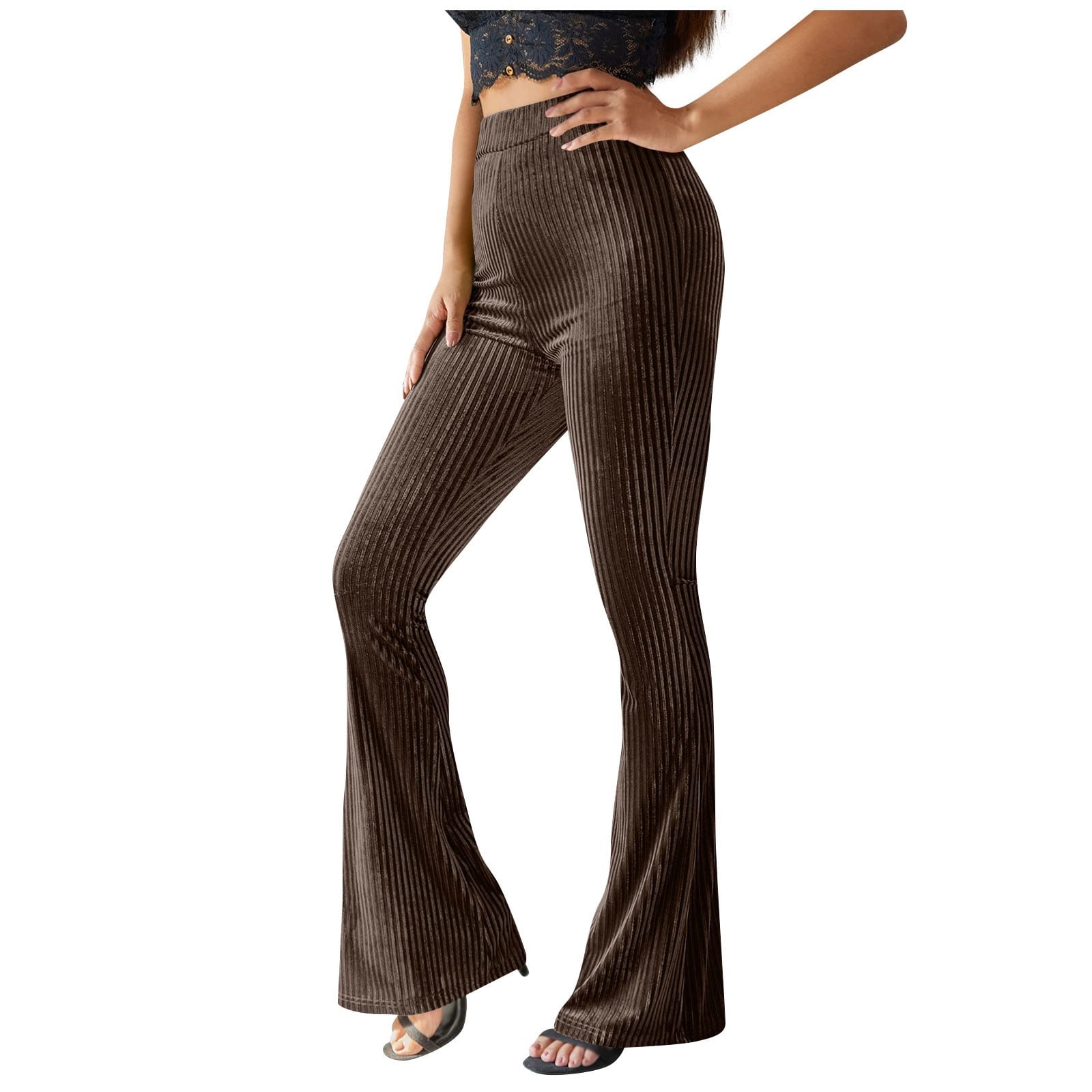 High-Waisted Velvet Pants main image 0