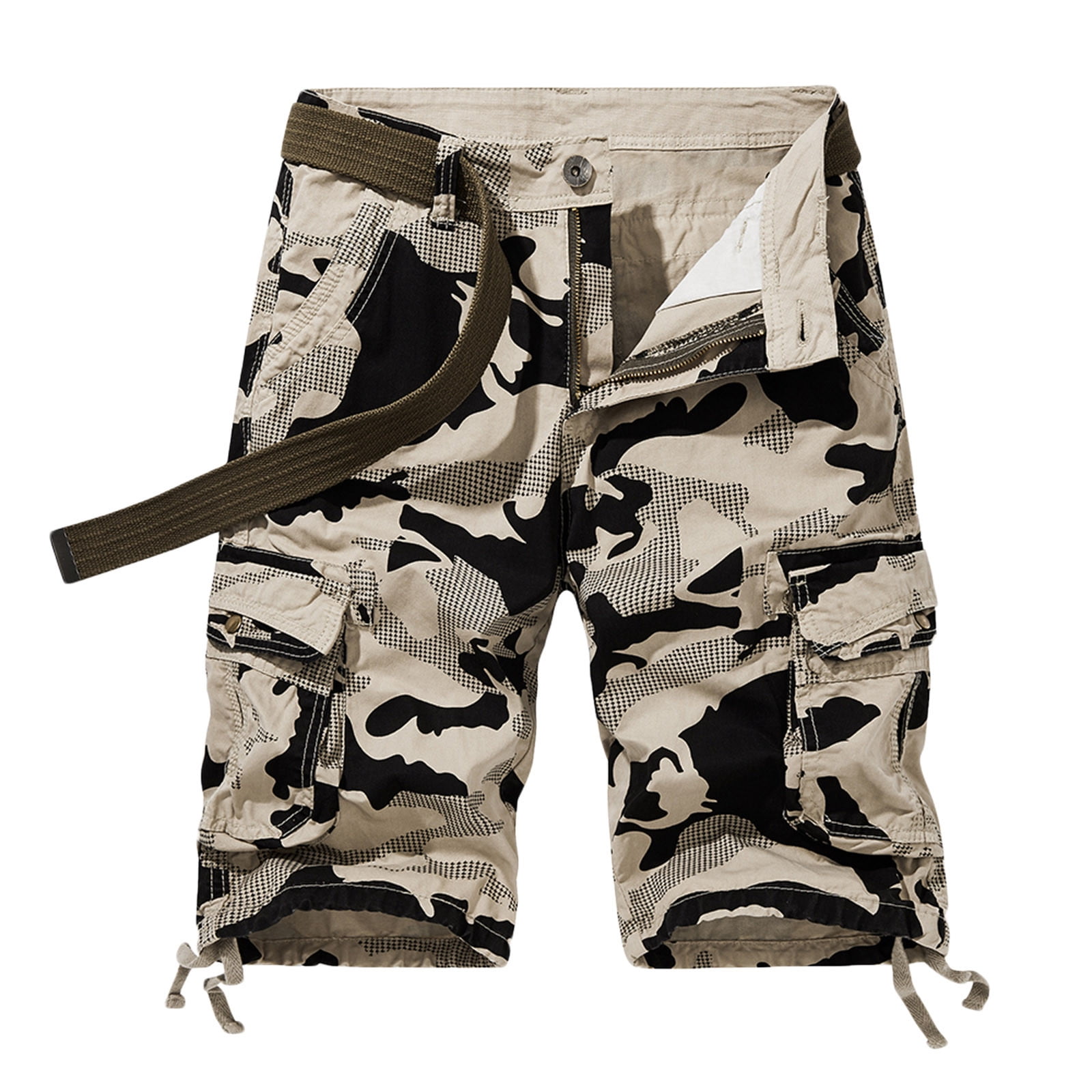 Clearance RYRJJ Men's Cargo Shorts Relaxed Fit Camouflage Short