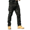 thumbnail image 1 of RYRJJ Men's Tactical Pants Water Resistant Ripstop Cargo Pants Lightweight Work Hiking Pants Multi-Pocket Outdoor Work Trousers(Camouflage,M), 1 of 4