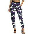 thumbnail image 1 of Clearance RYRJJ Outdoor Elastic High Waisted Cargo Pants for Women Casual Baggy Combat Twill Jogger Pants with Multi-Pockets(Without Belt)(Z1-Purple,XXL), 1 of 4