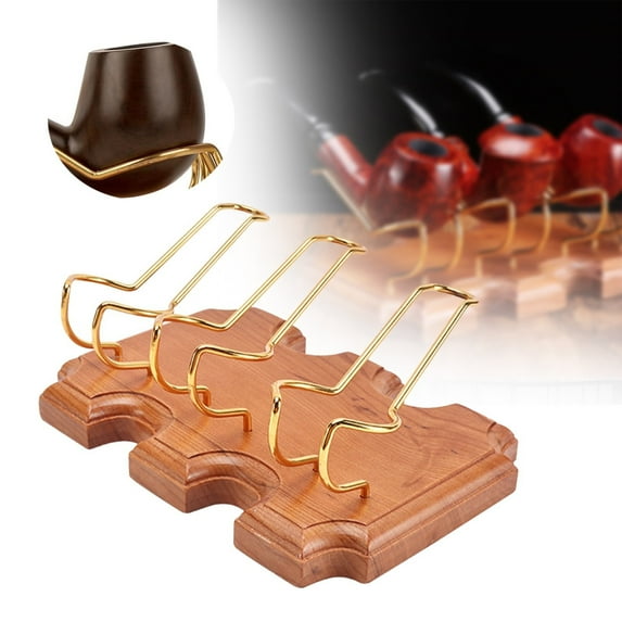 Clearance Rack under $15 Pipe Stand Holder Single/2/3/4/5 Holder Creative Pipes Display Stand Solid Wood Handmade Great Decoration For Tabletop Or Desk