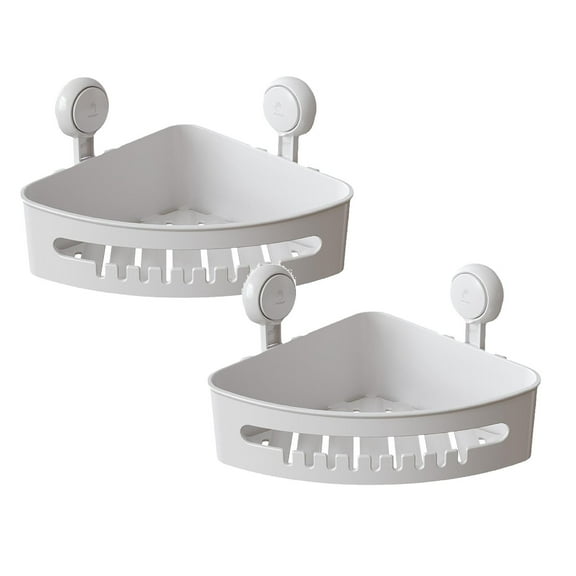 Clearance Rack under $20 Corner Shower Caddy Suction Cup & Soap Holder NO Drilling One Second Installation Removable Shower Caddy Basket Powerful Shower Organizer Shower Shelf Bathroom White