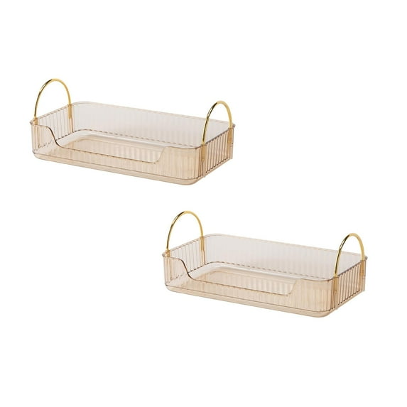 Clearance Rack under $20 Easy To Use Makeup Organizer And Disposal Makeup Storage Tray With Metal Handling Capability Countertop Organizer Neatly Organized Makeup Bathroom (single Side Storage R