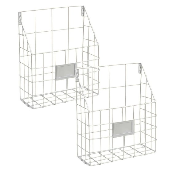 Clearance Rack under $20 Wall Mounted Magazine Holder Wall File Organizer Mesh Hanging File Organizer Hanging Magazine Rack Metal Mail Organizer Storage Holder Magazine Document Rack For Home