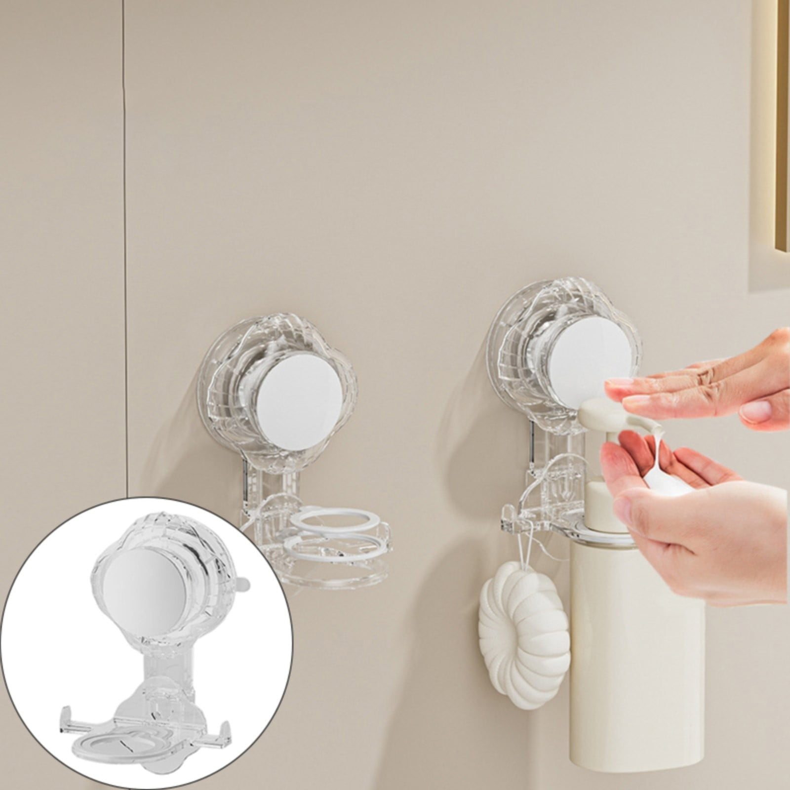 Clearance Rack under $5 Bathroom Suction Cup Bottle Holder Shower ...