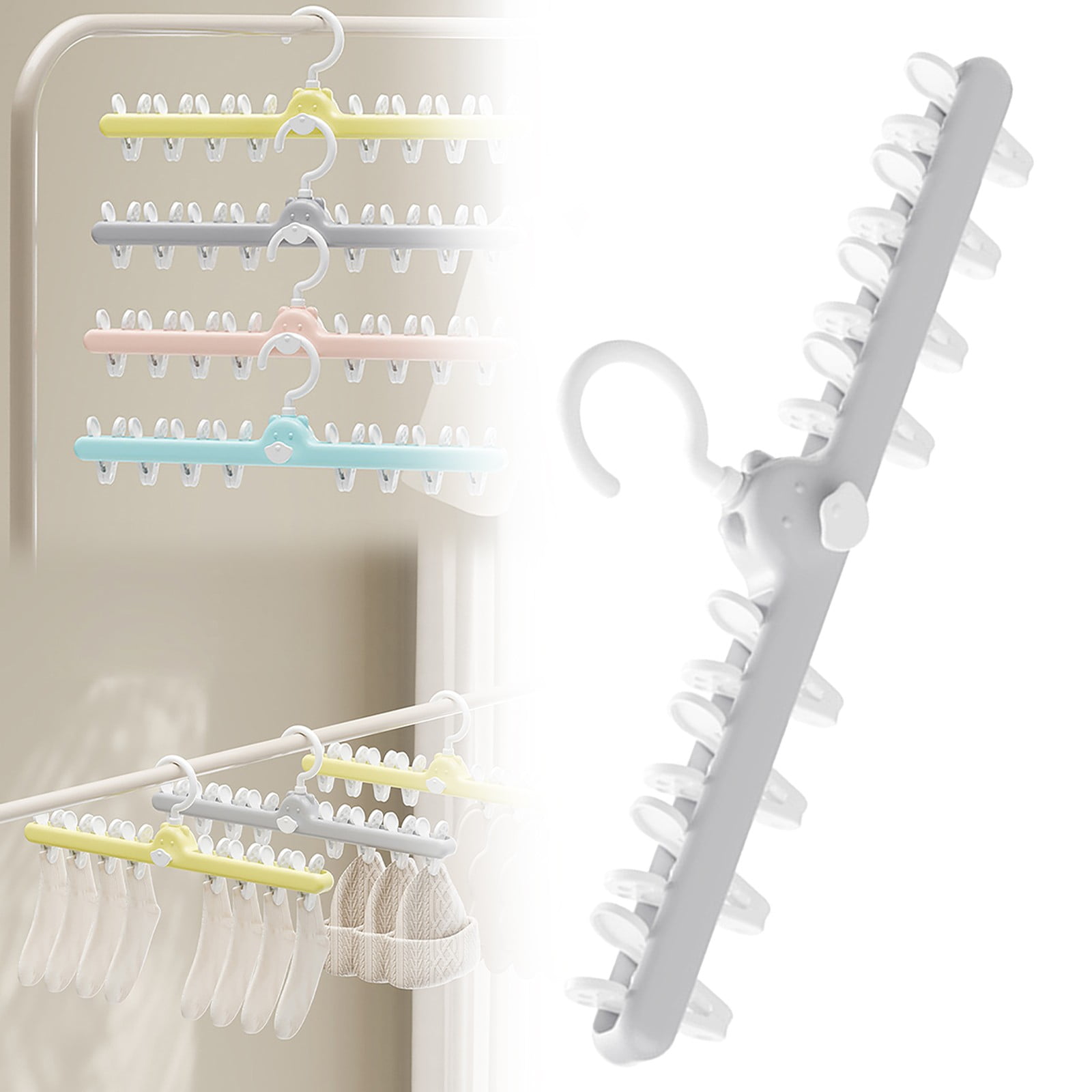 Clearance Rack under $5 Multi Functional Drying Rack With 8 Clips For ...