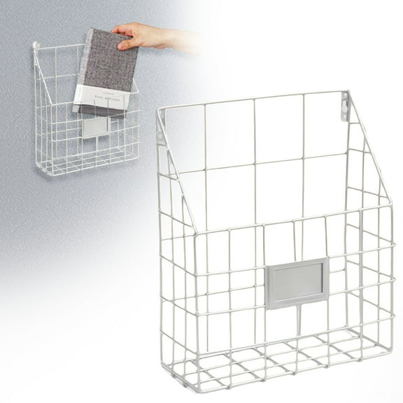 Clearance Rack under $5,Wall Mounted Magazine Holder Wall File Organizer Mesh Hanging File Organizer Hanging Magazine Rack Metal Mail Organizer Storage Holder Magazine Document Rack For Home