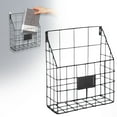 thumbnail image 1 of Clearance Rack under $5,Wall Mounted Magazine Holder Wall File Organizer Mesh Hanging File Organizer Hanging Magazine Rack Metal Mail Organizer Storage Holder Magazine Document Rack For Home, 1 of 7