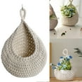 thumbnail image 1 of Clearance Rack under $5 Wall Mounted Vegetable And Fruit Storage Basket Handmade Cotton Rope Nest Hanging Net Kitchen Wall Mounted Fruit Basket Fashionable And Practical Home Decoration Cabinet, 1 of 9
