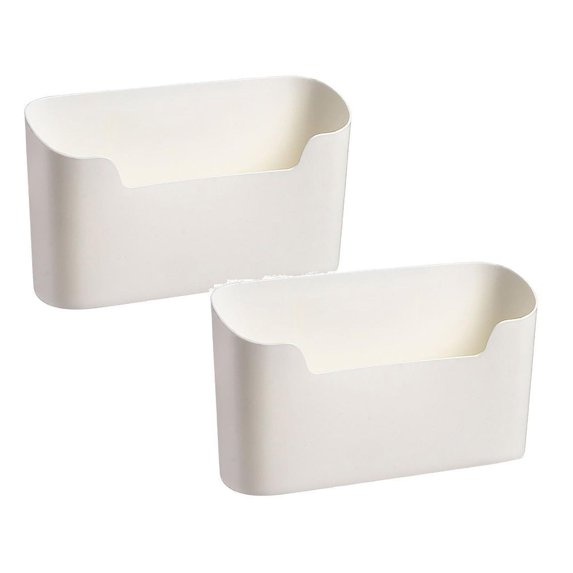 Clearance Rack under $6 Kitchen Cabinet Door Storage Box No Drilling White Hanging Storage Containers Makeup Organizer Shelf For Home Decor Bathroom Bedroom Kitchen Home Room