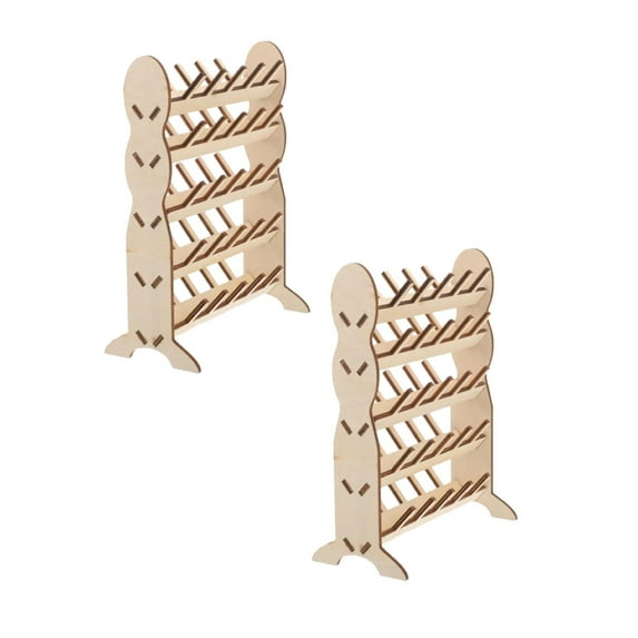 Clearance Rack under $15 Thread Spool Rack Bobbin Holder Stand Storage For Spools Of Braid Organizer Hair Wooden