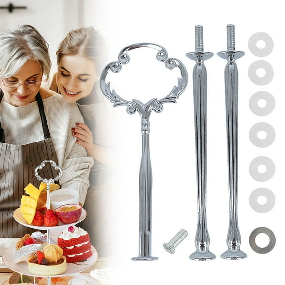 Clearance Rack under $5 1 Set Cake Tray Stand Handle Cupcake Dessert Plate Hardware Fitting Holder Rod Stand Handle For Cake Stand Wedding