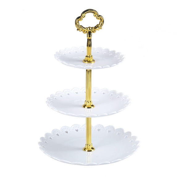 Clearance Rack under $5,3-Tier Cupcake Stand Cake Dessert Wedding Event Party Display Tower Plate Round