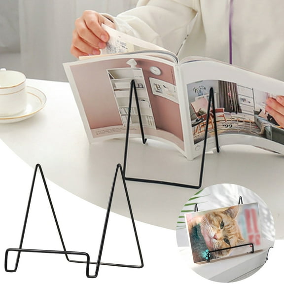 Clearance Rack under $5 Black Display Stands Square Plate Holder Display Stand Frame Stand For Picture Decorative Plate Photo Easel And Artistic Work