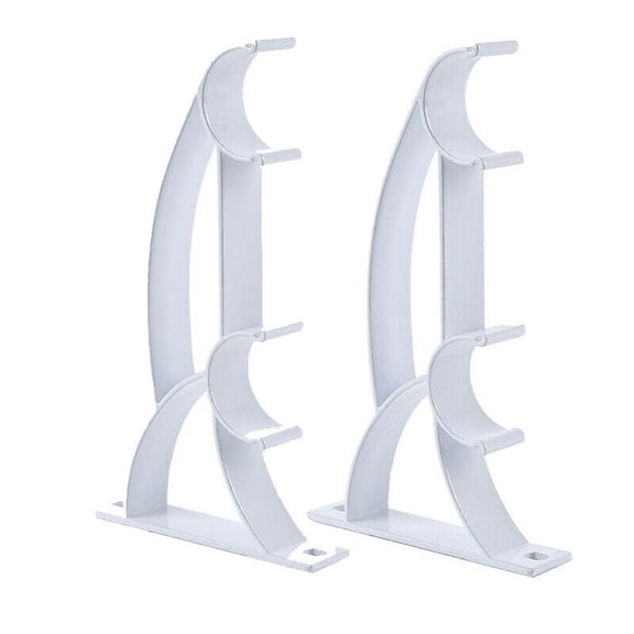 Clearance Rack under $5,Double Rod Holder Curtain Pole Bracket Heavy Duty Metal Aluminum Alloy 2Pcs