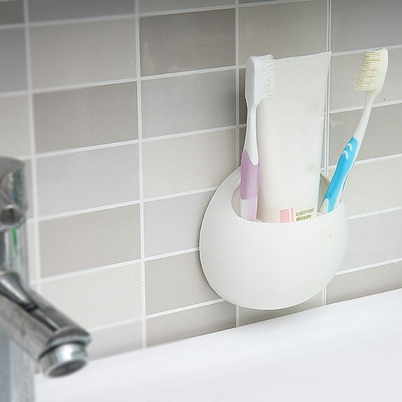 Clearance Rack under $5, Home Bathroom Toothbrush Wall Mount Holder Sucker Suction Organizer Cup Rack WH