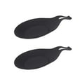 thumbnail image 1 of Clearance Rack under $5,Silicone Spoon Rest 7.8" X 3.44" Heat Kitchen Utensil Holder Spatula Rest For Counter Stove Top Black 2/3Pcs, 1 of 6