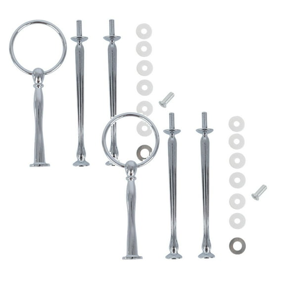 Clearance Rack under $6 3 Tier Round Metal Cake Stand Holder Heavy Duty Fruit Plate Handle Fittings Hardware Rod