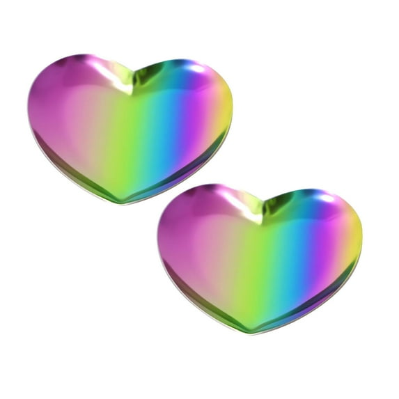 Clearance Rack under $6 Stainless Steel Decorative Tray Jewelry Dish Cosmetics Organizer Bathroom Clutter Serving Platter Small Storage Tray Oval