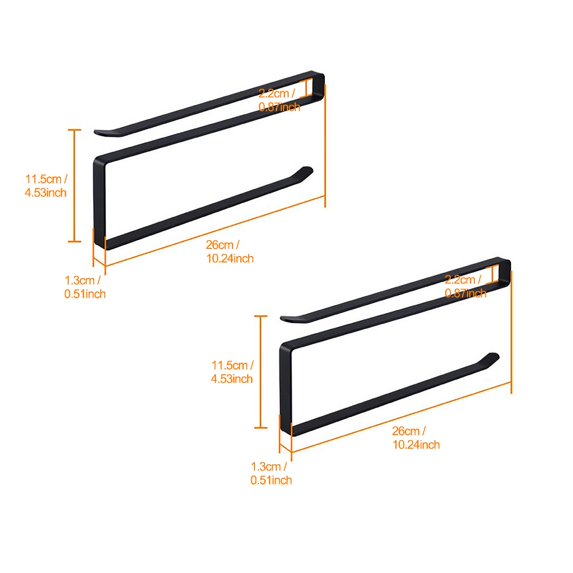 Clearance Rack under $7 Punch-free Home Kitchen Cabinet Roll Paper Holder Towel Rack Fresh-keeping Bag
