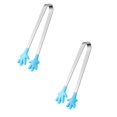 thumbnail image 1 of Clearance Rack under $7 Steel Tongs Tongs Kitchen With Hand Shaped Silicone Mini Head Stainless Kitchen，Dining & Bar, 1 of 2