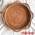 thumbnail image 1 of Clearance!Rattan Round Fruit Baskets, Wicker Storage Bowls, Natural Woven Serving Basket Bowls, Decorative Baskets for Kitchen Counter Organizing 9x9x2inch, 1 of 7