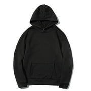 Christmas Gifts Rciityk Black Mens Hoodies Fall Athletic Long Sleeve Sweatshirt Casual Solid Hooded Pullover Tops Fashion Outdoor Gym Sports Blouse