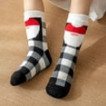 thumbnail image 1 of Rciityk Black Womens Fuzzy Socks Warm Slipper Socks Christmas Holiday Vintage Prints Socks Winter Cozy Cute Sleep Crew Socks Christmas Gifts, 1 of 3