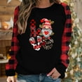 thumbnail image 1 of Clearance Rciityk Christmas Gifts Womens Crewneck Pullover Sweaters Top Casual Winter Cute Santa Printed Red and Black Plaid Long Sleeve Sweatshirt Happy New Year - Fall/Winter Savings Clearance, 1 of 6