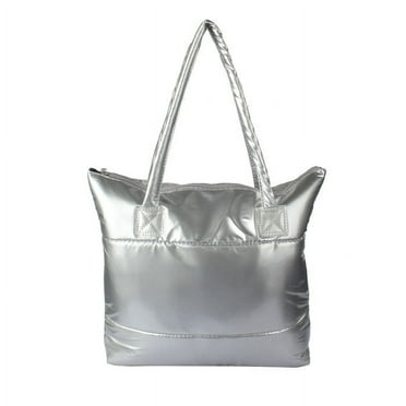 Clearance Rciityk Leather Tote Bag for Women Work Tote Bag Large Girl Space Cotton Handbag Feather Down Shoulder Bag - Spring/Summer Clearance