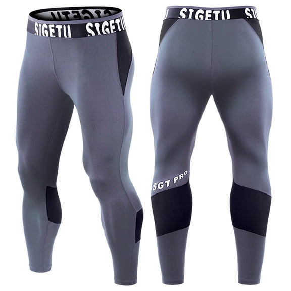 Rciityk Men's Compression Pants Yoga Leggings Gym Jogger Pants Cool Dry Sports Pants Workout Running Tights Pants