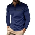 thumbnail image 1 of Rciityk Men's Long Sleeve Business Tee Shirts Fall Fashion Turndown Golf Shirt Casual Gradient Buttons Tennis Shirt, 1 of 5