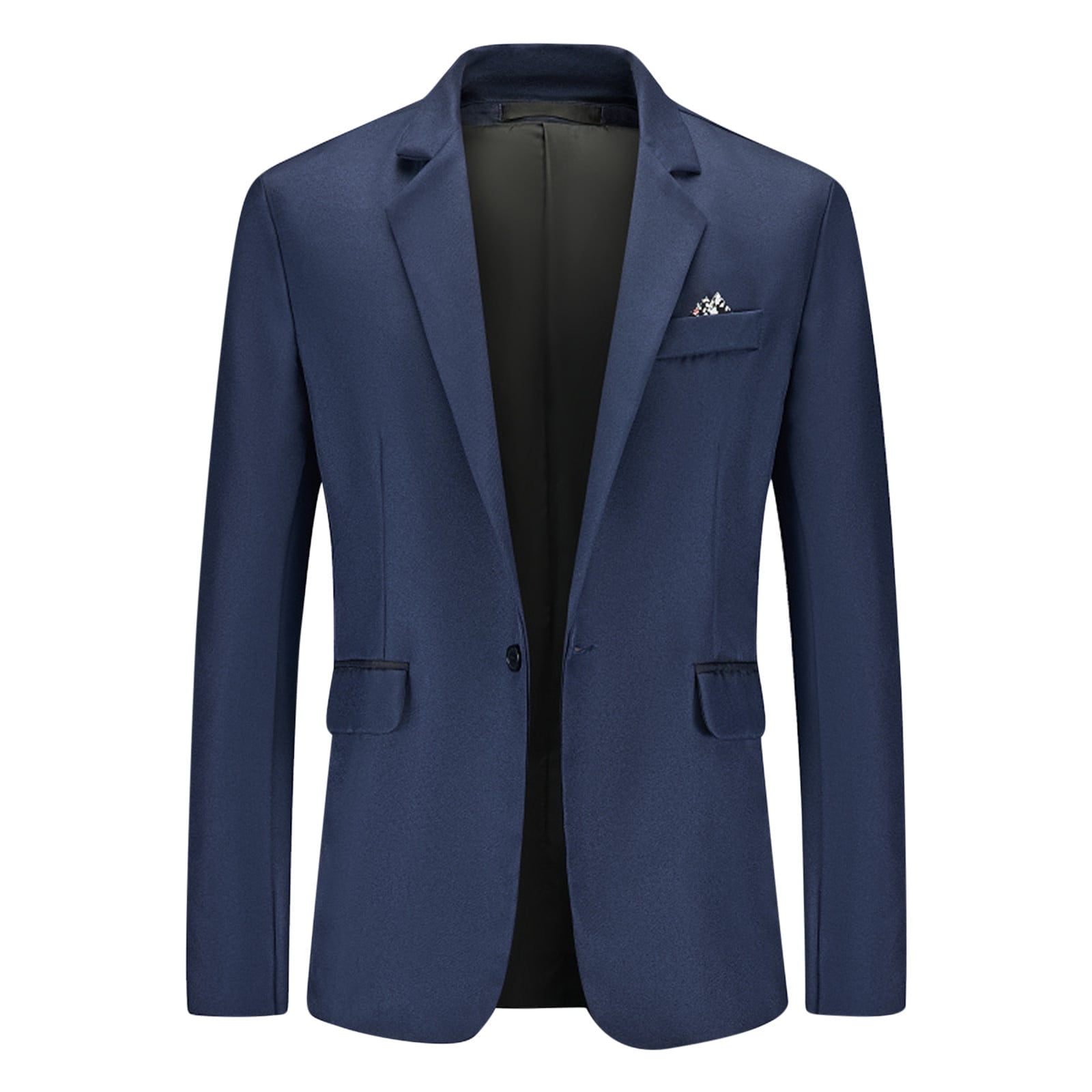 formal dress jackets for men Rciityk Mens Suit Jacket Casual Solid Jacket Daily One Button Business Blazer Wedding Prom Blazer, Men's, Size: Small, Blue formal with jacket